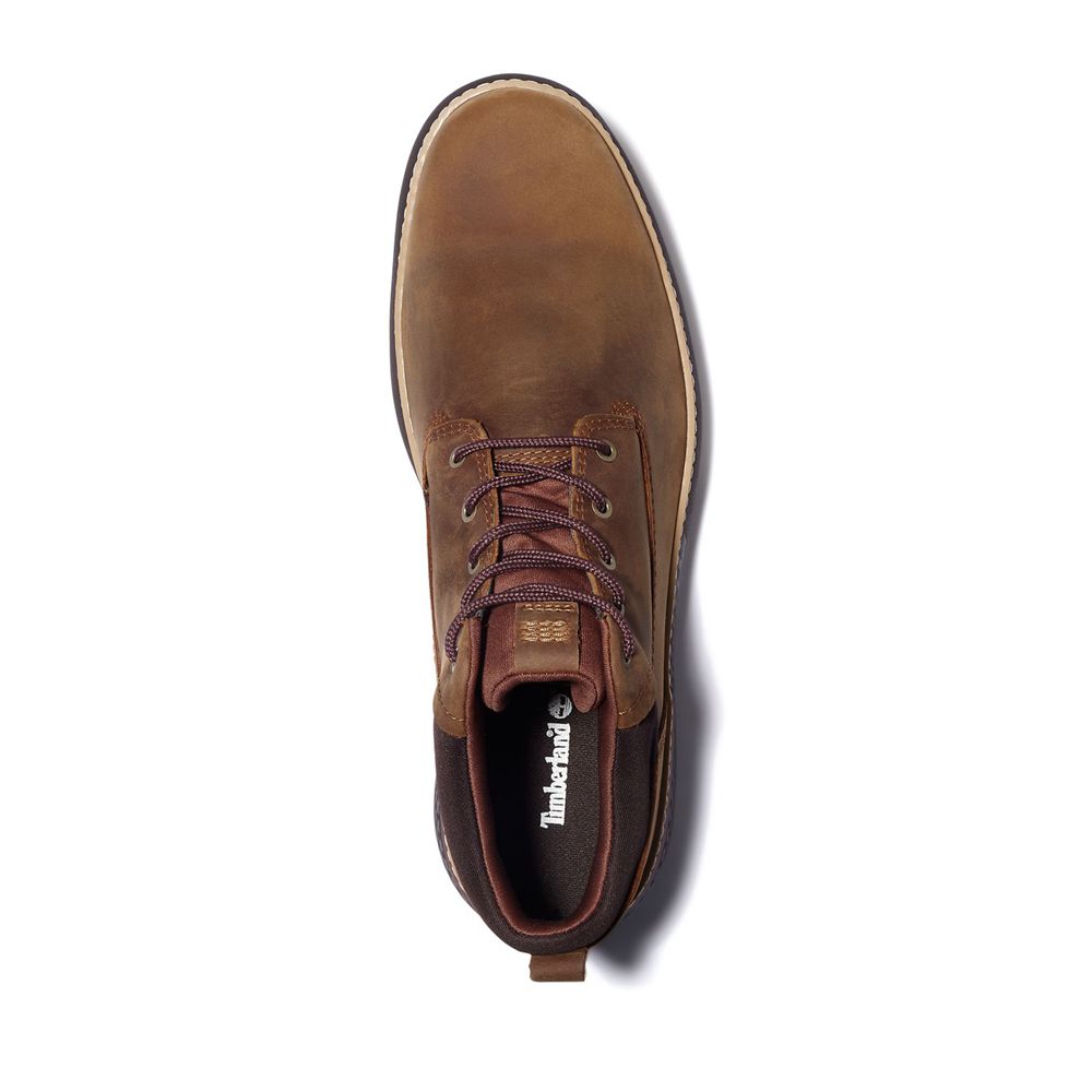 Timberland Mens Chukka Boots Cross Mark Waterproof with GORE-TEX Fabric - Brown - India HZ9873401